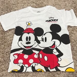 Disney Mickey and Minnie White T-Shirt